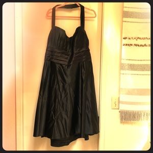 Size 26 Bill Levkoff black halter bridesmaid dress